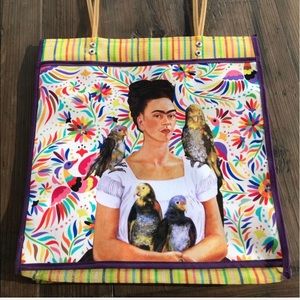 Colorful Frida Kahlo tote bag
